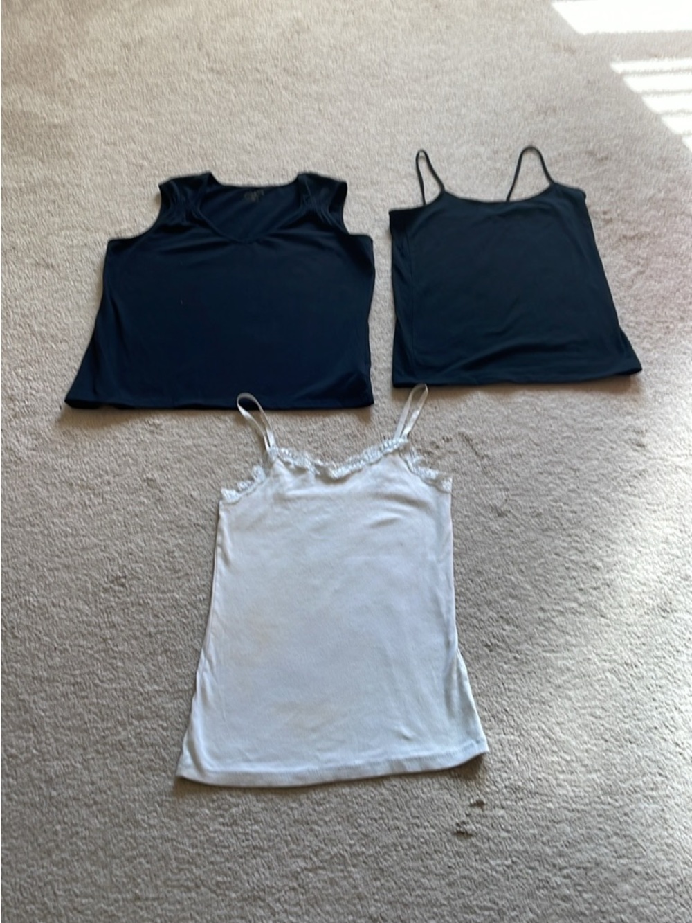 No Boundaries Black & White Tank Top Trio